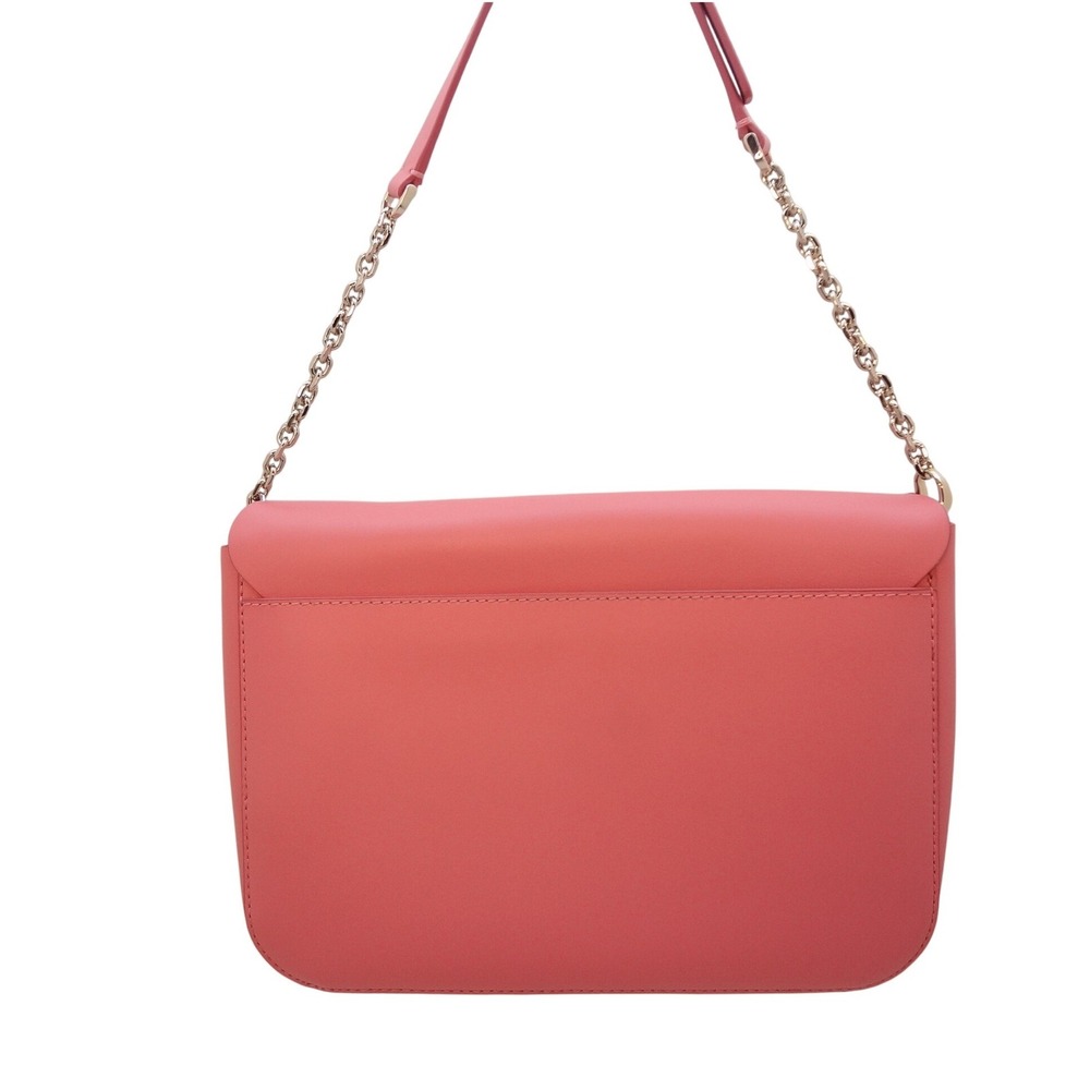 Kate Spade Scalloped Flap Shoulder Bag Womens OS Coral Pink Excellent Leather - Picture 6 of 7